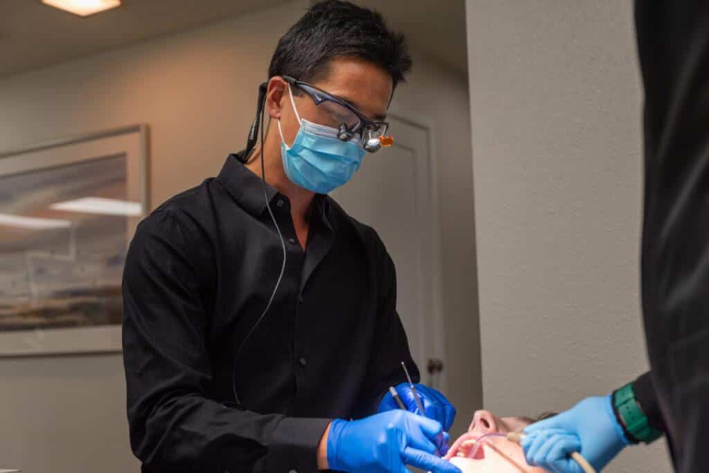 Dr. Chi in Kirkland performing oral surgery