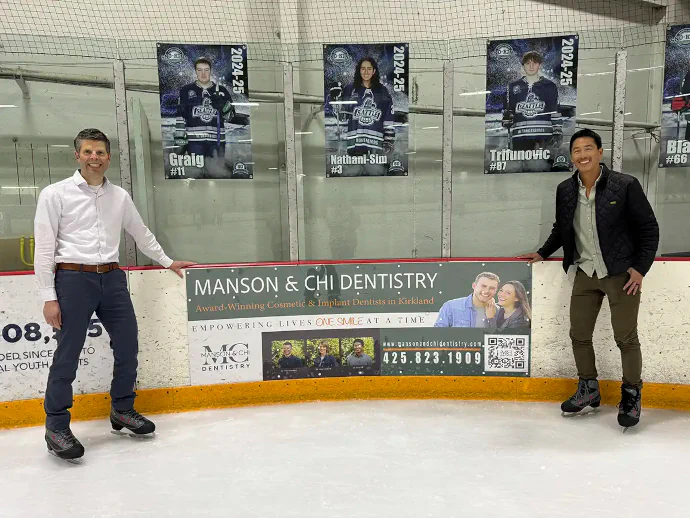 Manson & Chi Dentistry, sponsor of Sno King Ice Arena